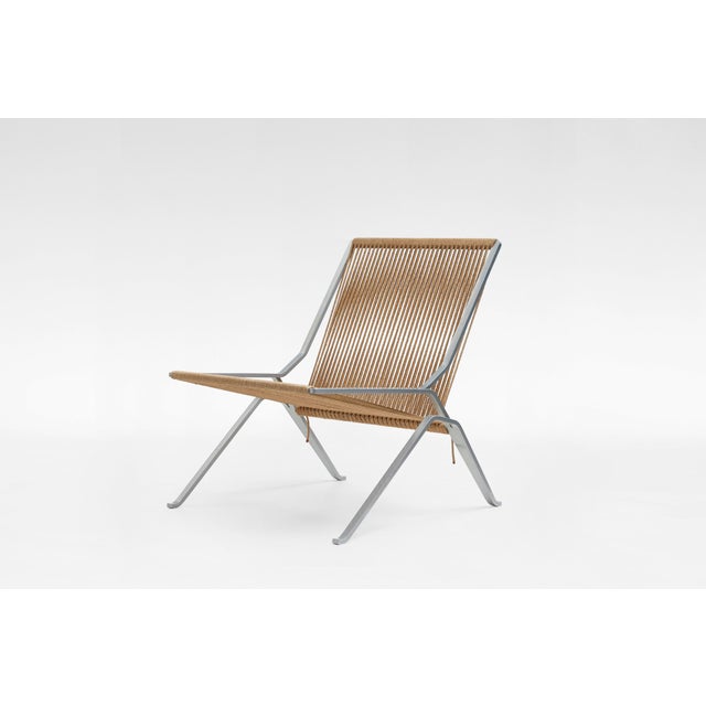 Contemporary Vintage Beige Flagline PK 25 Chair by Poul Kjærholm for Fritz Hansen, 1950s For Sale - Image 3 of 9