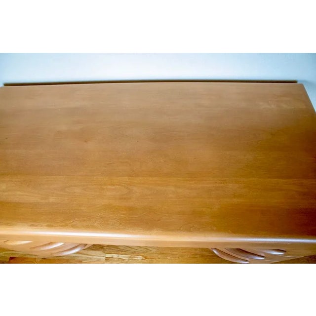 Wood 1950s Solid Birch Heywood Wakefield Desk For Sale - Image 7 of 8