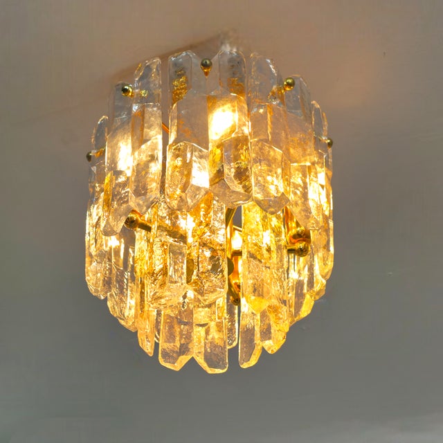 Metal Ceiling Light with Glass from Kalmar Franken KG, 1970s For Sale - Image 7 of 7