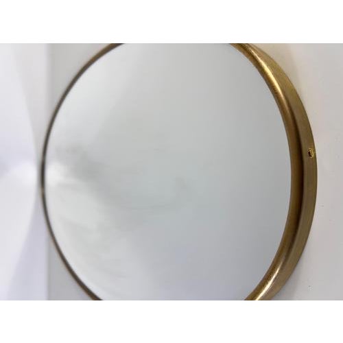 Italian Oval Brass Framed Wall Mirror, 1960s For Sale - Image 10 of 12