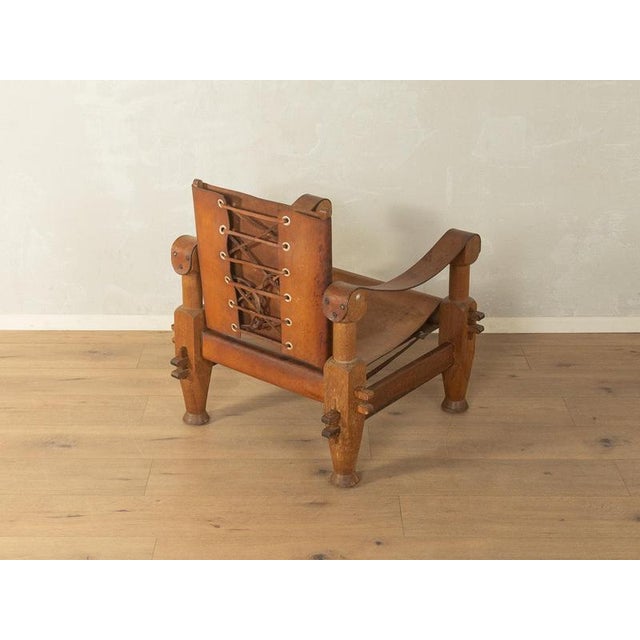 Vintage Brutalist Safari Armchair For Sale - Image 9 of 9