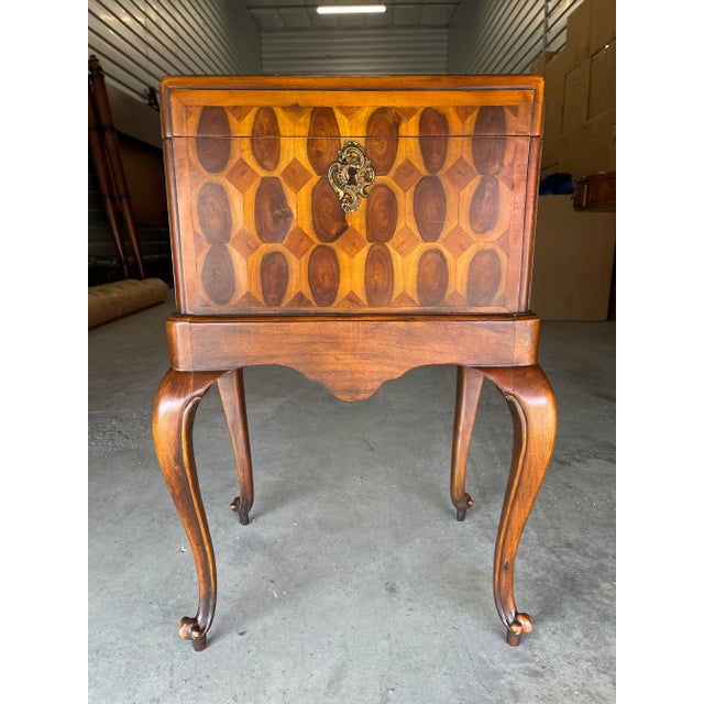 Late 19th Century Antique Figured Walnut Chest on Legs For Sale - Image 13 of 13