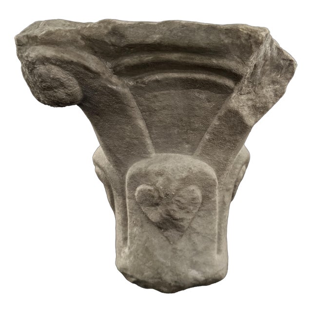 12th Century Italian Romanesque Marble Capital Fragment For Sale
