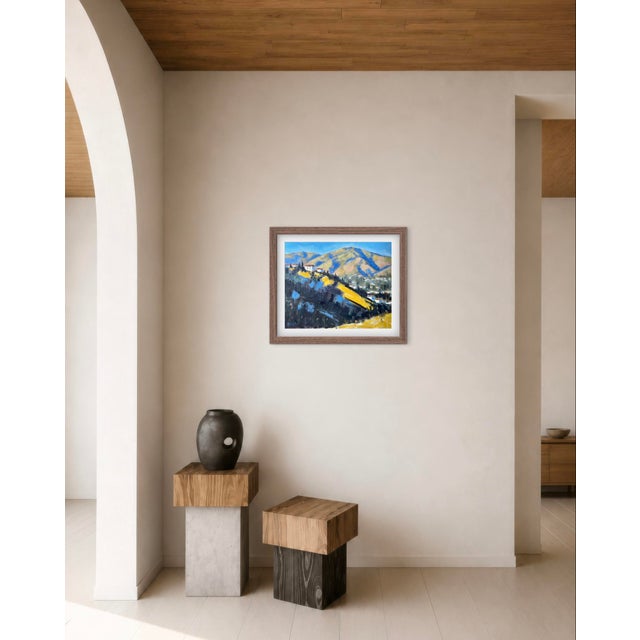 2020s Golden Hillside, Original Oil Painting Landscape For Sale - Image 5 of 7