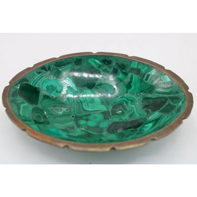 Mid-Century Modern Mid Century Modern Malachite Dish For Sale - Image 3 of 8