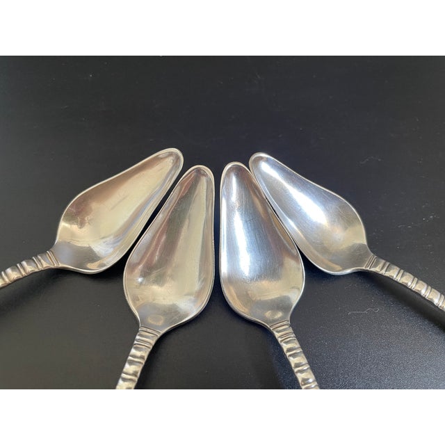 Antique Aurora Royal 1890 Silverplate Fruit Orange Spoons Engraved With "Ella" - Set of 4 For Sale In Las Vegas - Image 6 of 9