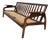 Adrian Pearsall (Attr.) Model 1209 Sculptural Wood 3 Seat Sofa for Restoration For Sale