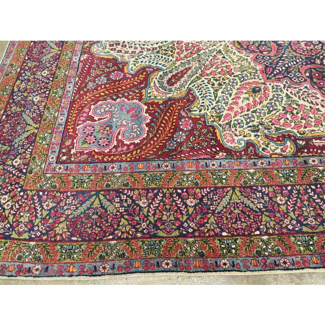 Magenta Galerie Shabab Collection Mid-20th Century Persian Yazd Large Carpet For Sale - Image 8 of 12