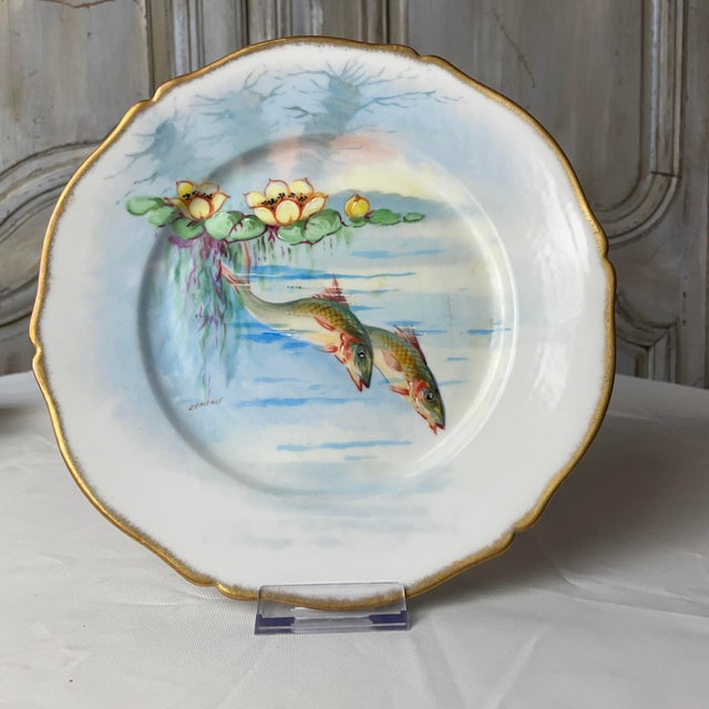 Plates by Gerard Dufraisseix & Abbot, 1890s, Set of 7 For Sale - Image 3 of 14