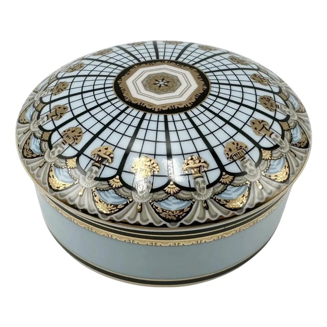 Vintage the Breakers Palm Beach Covered Porcelain Box Hotel Florida For Sale