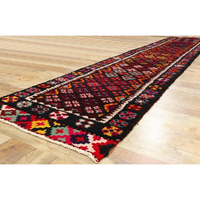 Textile Vintage Kurdish Tribal Rug Runner - 03'00 X 16'03 For Sale - Image 7 of 9