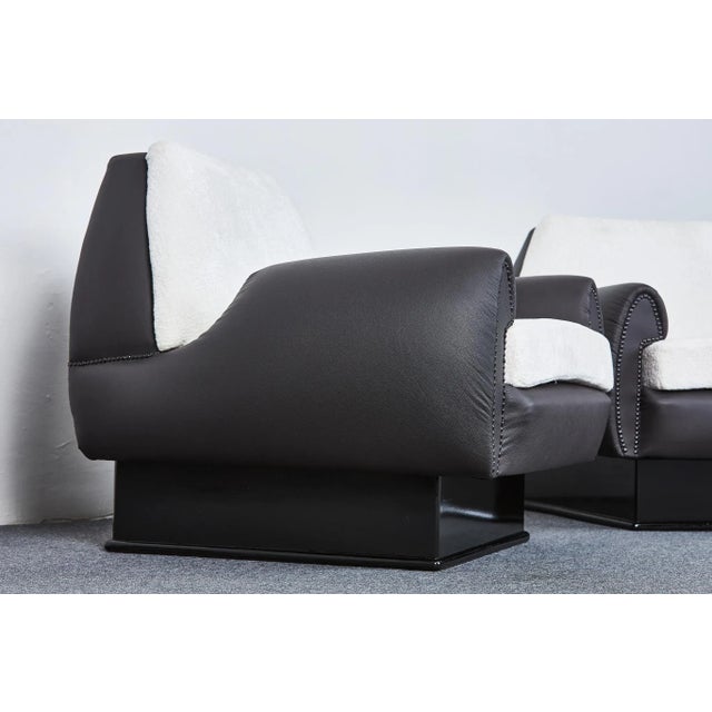 Art Deco Club Chairs with High Gloss Black Bases, 1940s, Set of 2 For Sale - Image 13 of 18