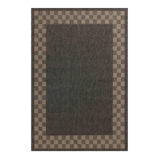 Chris Loves Julia x Loloi Providence Charcoal / Natural 18" x 18" Sample Rug For Sale