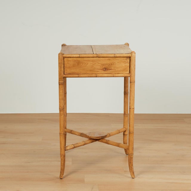 Pair of Antique English Pine Faux Bamboo Stands For Sale In West Palm - Image 6 of 17