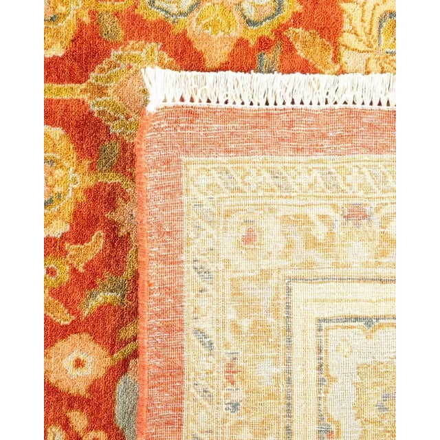 2000 - 2009 Mogul, One-of-a-Kind Hand-Knotted Area Rug in Orange, 7' 10" x 10' 9" For Sale - Image 5 of 8