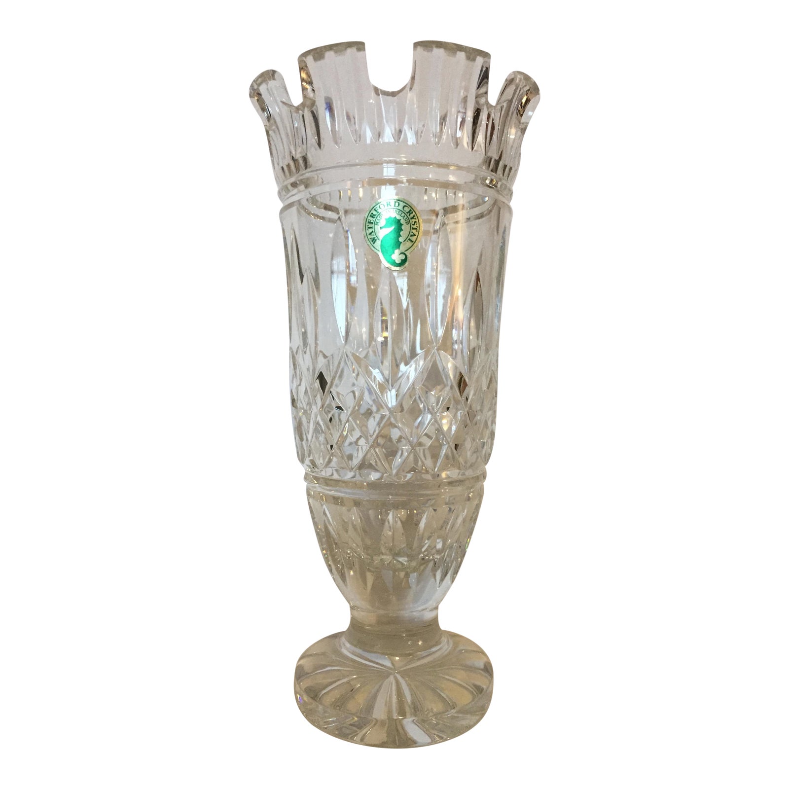 2000s Waterford 'Lismore Castle' Crystal Vase Chairish