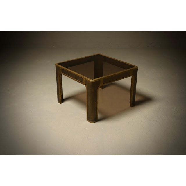 Brutalist Cast Bronze Side Table by Peter Van Heeck, 1970s For Sale - Image 9 of 9