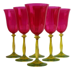 Vintage Wine Glasses from Crystalex, Czech Republic, 1990s, Set of 6