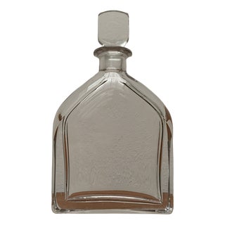 Vintage Swedish Glass Bottle from Orrefors For Sale
