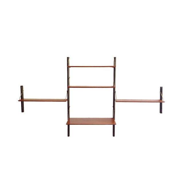 Mid-Century Modern Vintage Three-Piece Wall Unit with Desk by Louis Van Teeffelen for Wébé, 1960s For Sale - Image 3 of 9