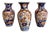 Antique Japanese Imari Vases, 1900, Set of 3 For Sale