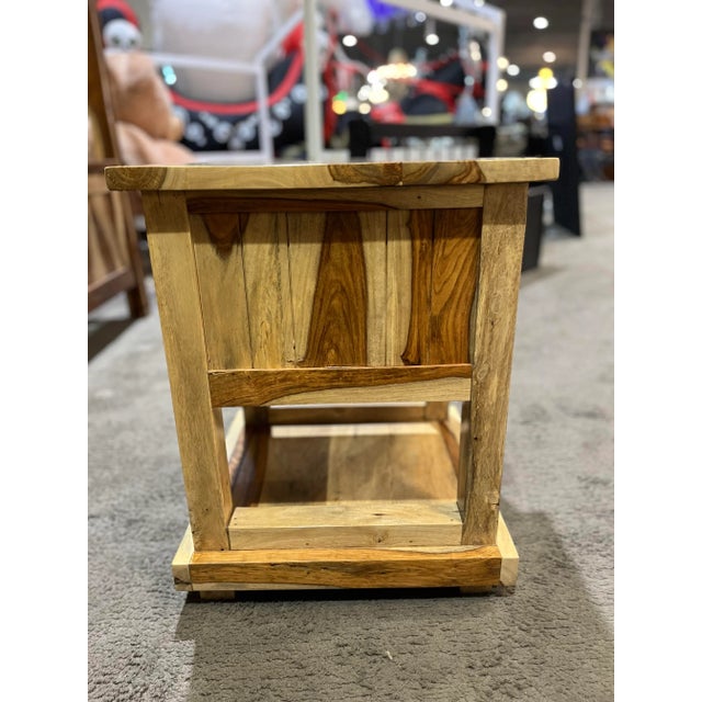 Contemporary Larvik Single Drawer Rustic Minimalist Wood Nightstand For Sale - Image 3 of 9