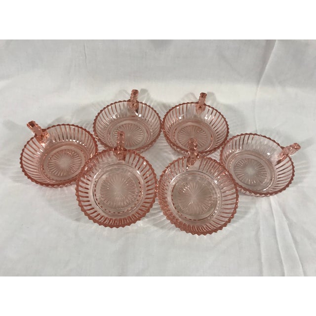 Queen Mary Pink Depression Glass Dessert Bowls, Set of 6 Chairish