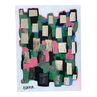 Contemporary Small Abstract Mixed Media Painting by CL Auker For Sale