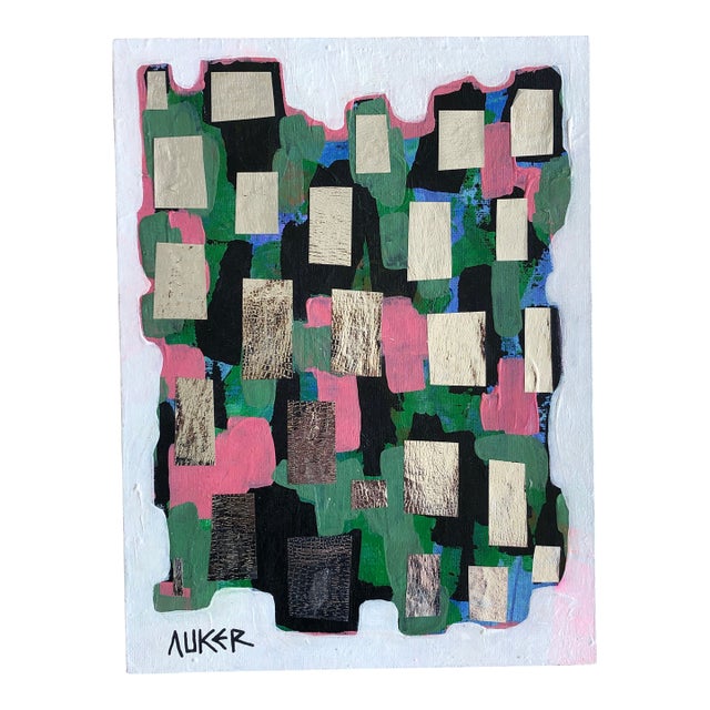 Contemporary Small Abstract Mixed Media Painting by CL Auker For Sale