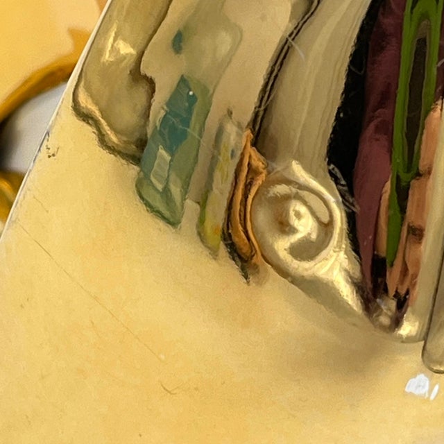 Vintage Modern Abstract Gold Ceramic Sculpture Fish or Rabbit For Sale In New York - Image 6 of 10