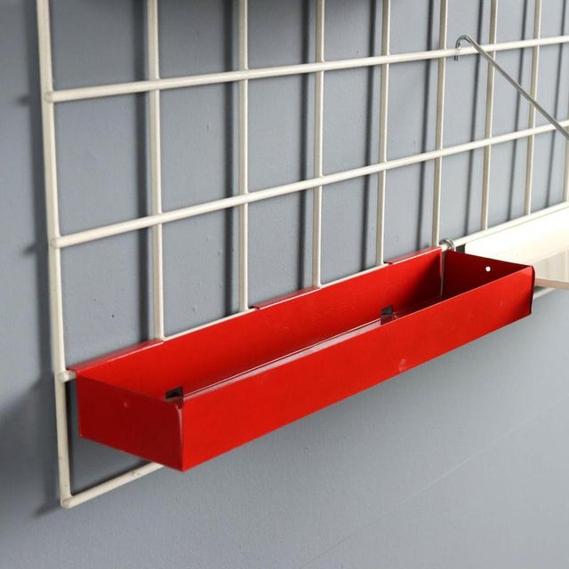 White Modular Wall System with Adjustable Shelves For Sale - Image 8 of 9