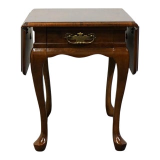 Mersman Furniture Solid Cherry Traditional 34" Drop Leaf Pembroke Accent End Table For Sale