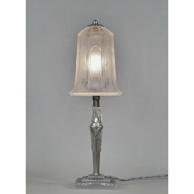 Art Deco 1930s French Art Deco Table Lamp by Hettier & Vincent France For Sale - Image 3 of 11