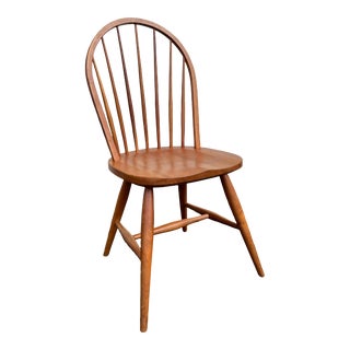 Vintage Stickley Solid Cherry Modern Windsor Farmhouse Side Chair For Sale