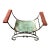 1970s Industrial Green Metal Vanity Stool For Sale