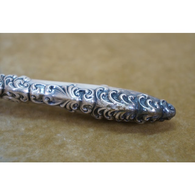 Silver Antique R. Wallace Sterling Silver Baroque Waverly Meat Carving Roasting - 3 pcs For Sale - Image 8 of 11