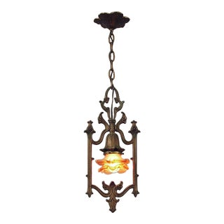 Adorable 1920s American Chandelier, Ceiling Fixture With French Touches For Sale