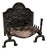 Large Fire Back with Andirons and Grate, 1950 For Sale