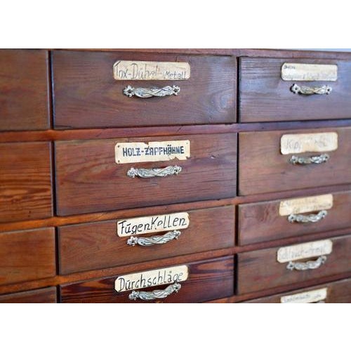 Brown Art Nouveau Ironmongers Drawers, 1910 For Sale - Image 8 of 11