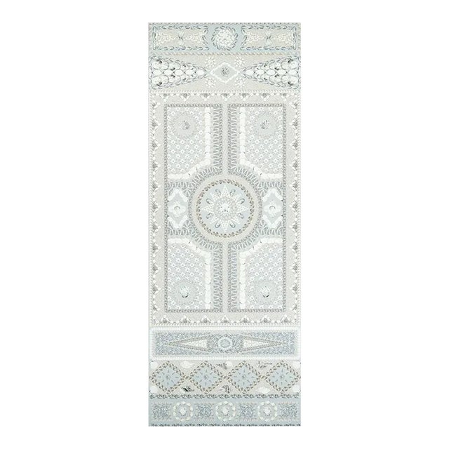 Sample - Schumacher X Mary McDonald Shell Grotto Panel A in Seafoam For Sale