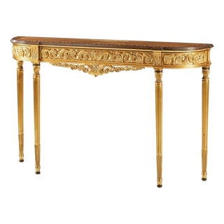Narrow Giltwood Console Table For Sale