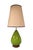 Mid 20th Century Green Glass Table Lamp With Original Shade For Sale - Image 9 of 12
