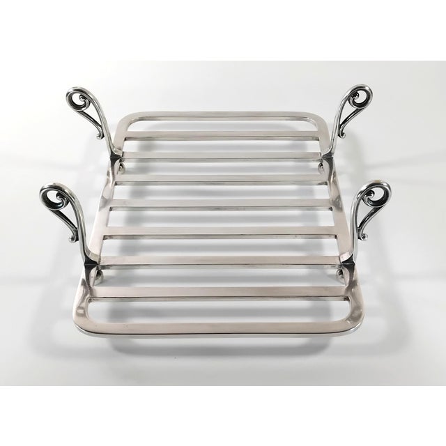 Luc Lanel 1930s Christofle Asparagus Holder and Tongs For Sale - Image 4 of 11