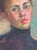 1960s Original Oil Portrait Painting, Young Girl, Ukrainian Art For Sale - Image 4 of 6