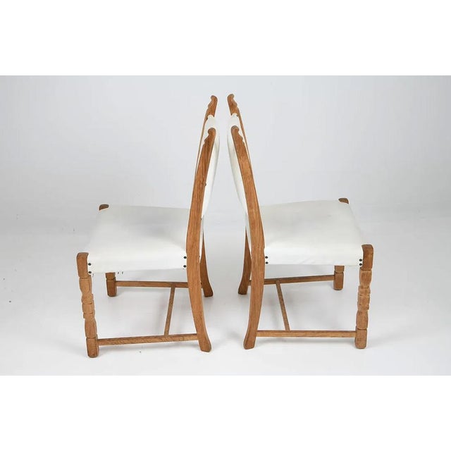 Mid 20th Century 4 Danish Modern Dining Chairs Set For Sale In New York - Image 6 of 9