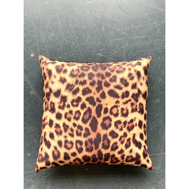 Vintage Boho Printed Leopard Throw Pillow For Sale - Image 4 of 8
