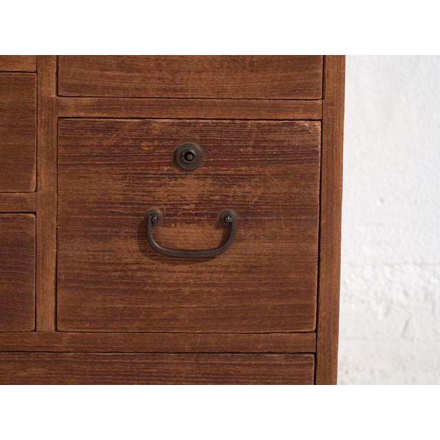 Brown Antique Japanese Tansu Chest of Drawers For Sale - Image 8 of 13