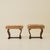 Art Deco Italian Art Deco Stools With Wavy Dark Wood Legs, a Pair, 1940's For Sale - Image 3 of 9
