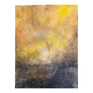 Echoes 04 - Where Light Landed Original Painting Art by Carrie Bergey - Green, Gold, Chartreuse, Umber, Yellow, Lime