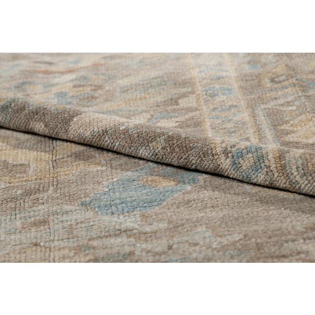 2010s Modern Beige Sultanabad Handmade Floral Wool Rug For Sale - Image 5 of 10